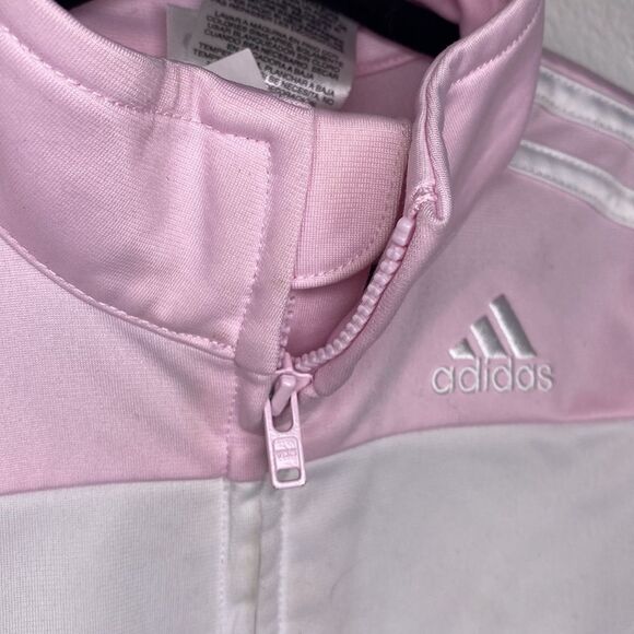 Adidas Pink White & Black Track Jacket 2T - Picture 4 of 7